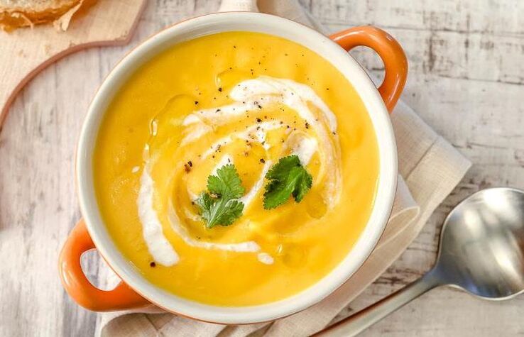 Vegetable soup puree for weight loss by 10 kg per month
