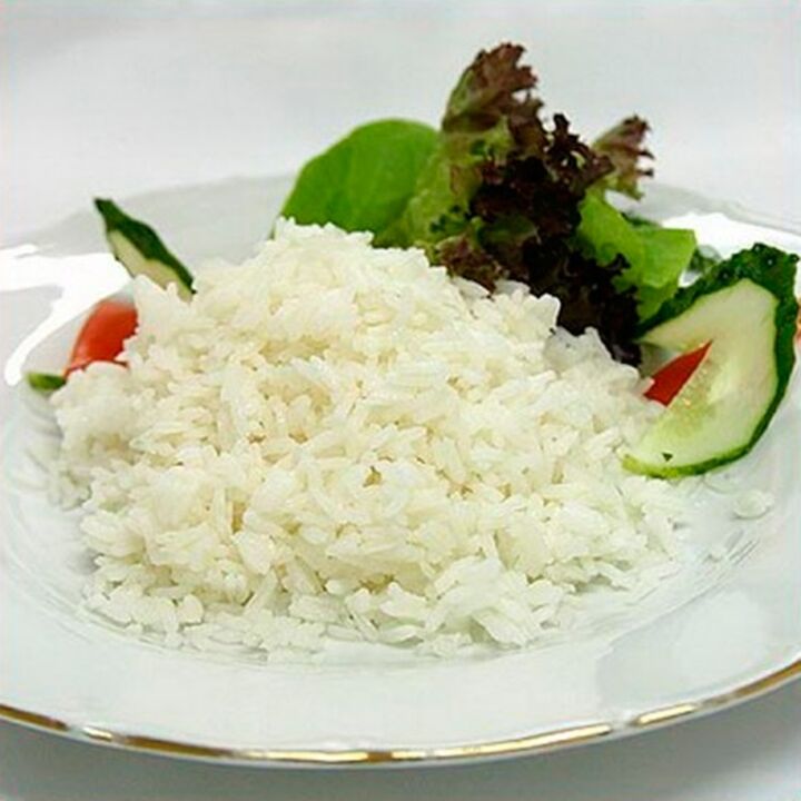 Rice with vegetables for the Japanese diet