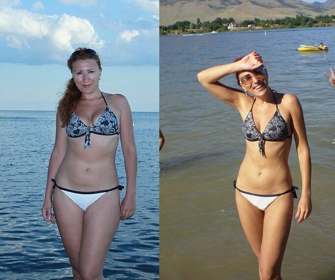 Photos before and after the buckwheat diet